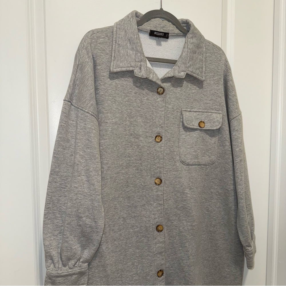Missguided Gray Button Down Shirt - image 5